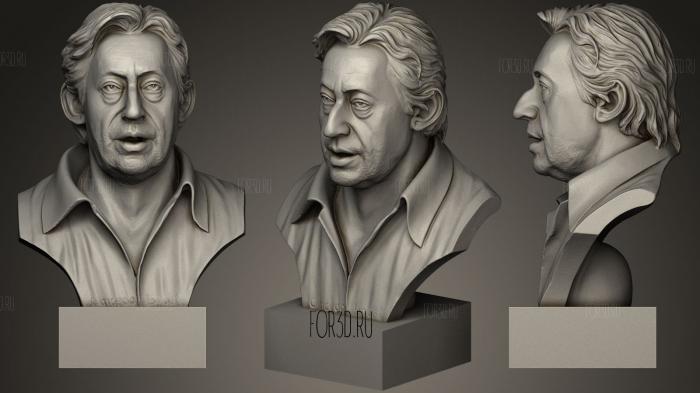 Serge Gainsbourg 2 stl model for CNC
